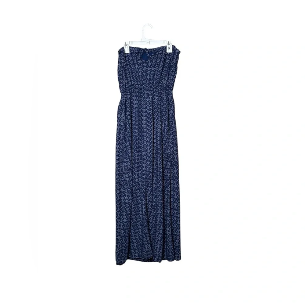 Abercrombie & Fitch Navy Patterned Maxi Dress,size L